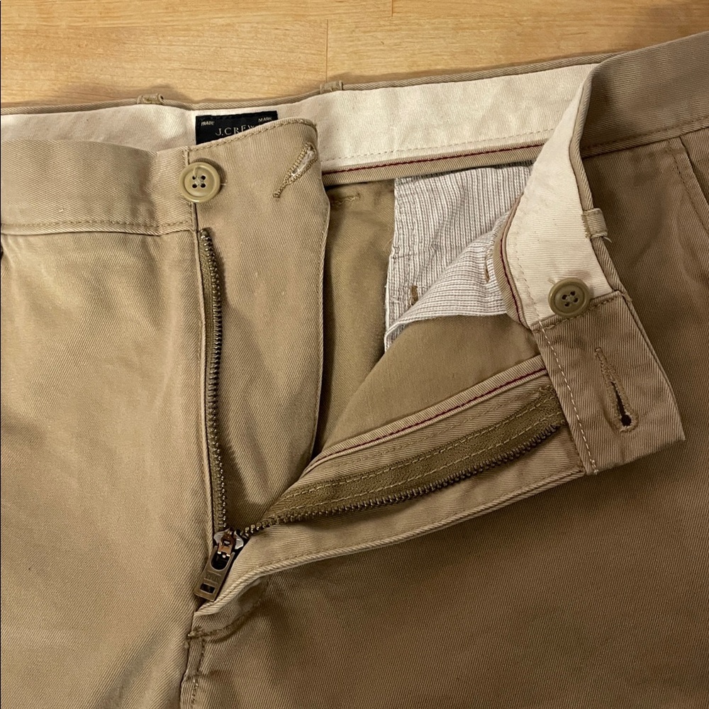 J. Crew broken in tan khaki casual work pants men’s size 36X34 - Picture 13 of 16